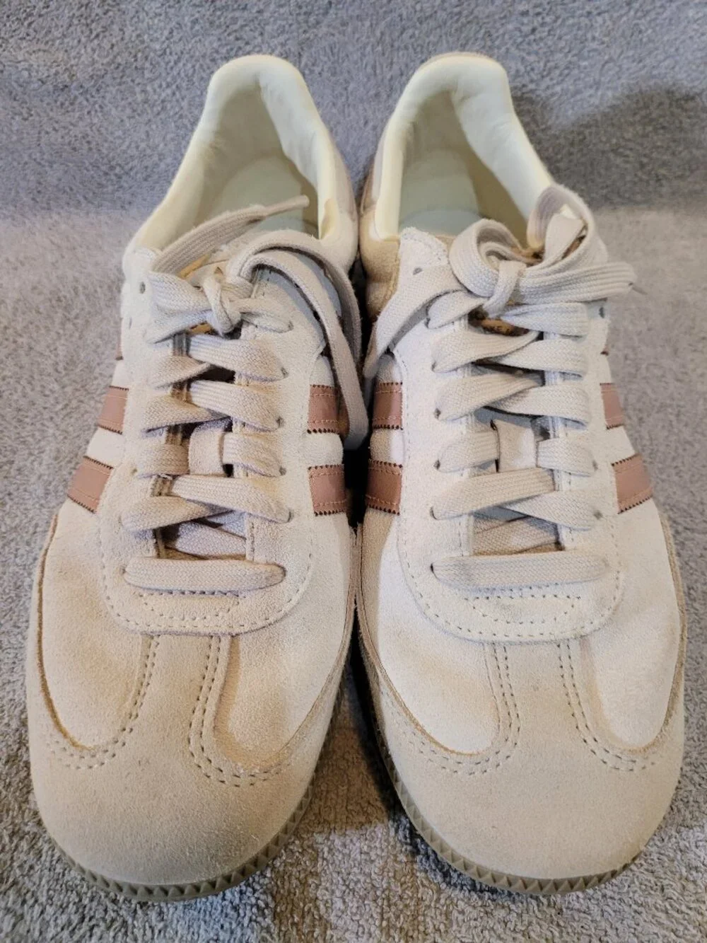 Adidas Samba OG Women's Size 9 Off White Copper Metallic Sneakers JQ2106 (#2216)